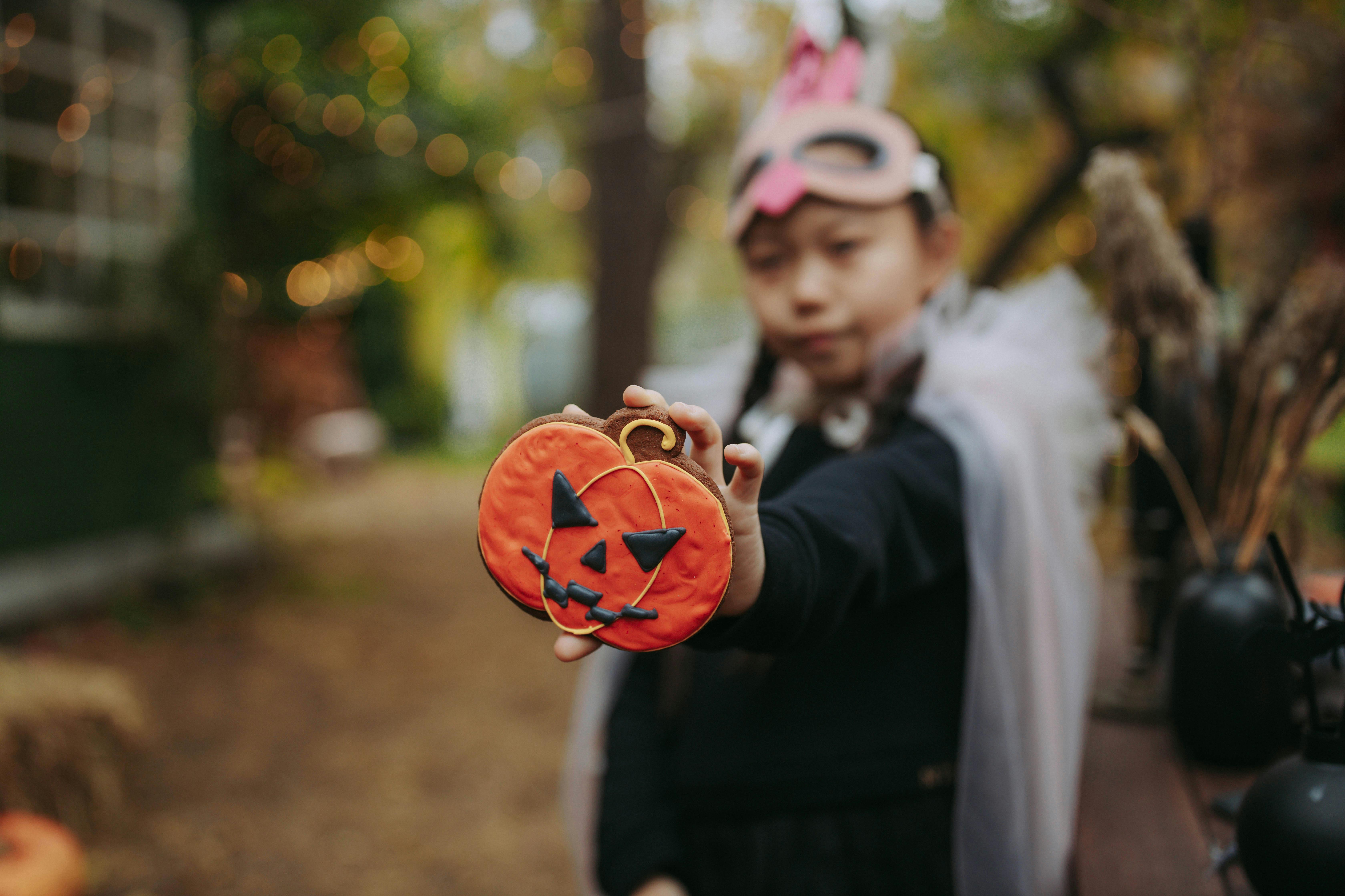 Children in halloween costumes