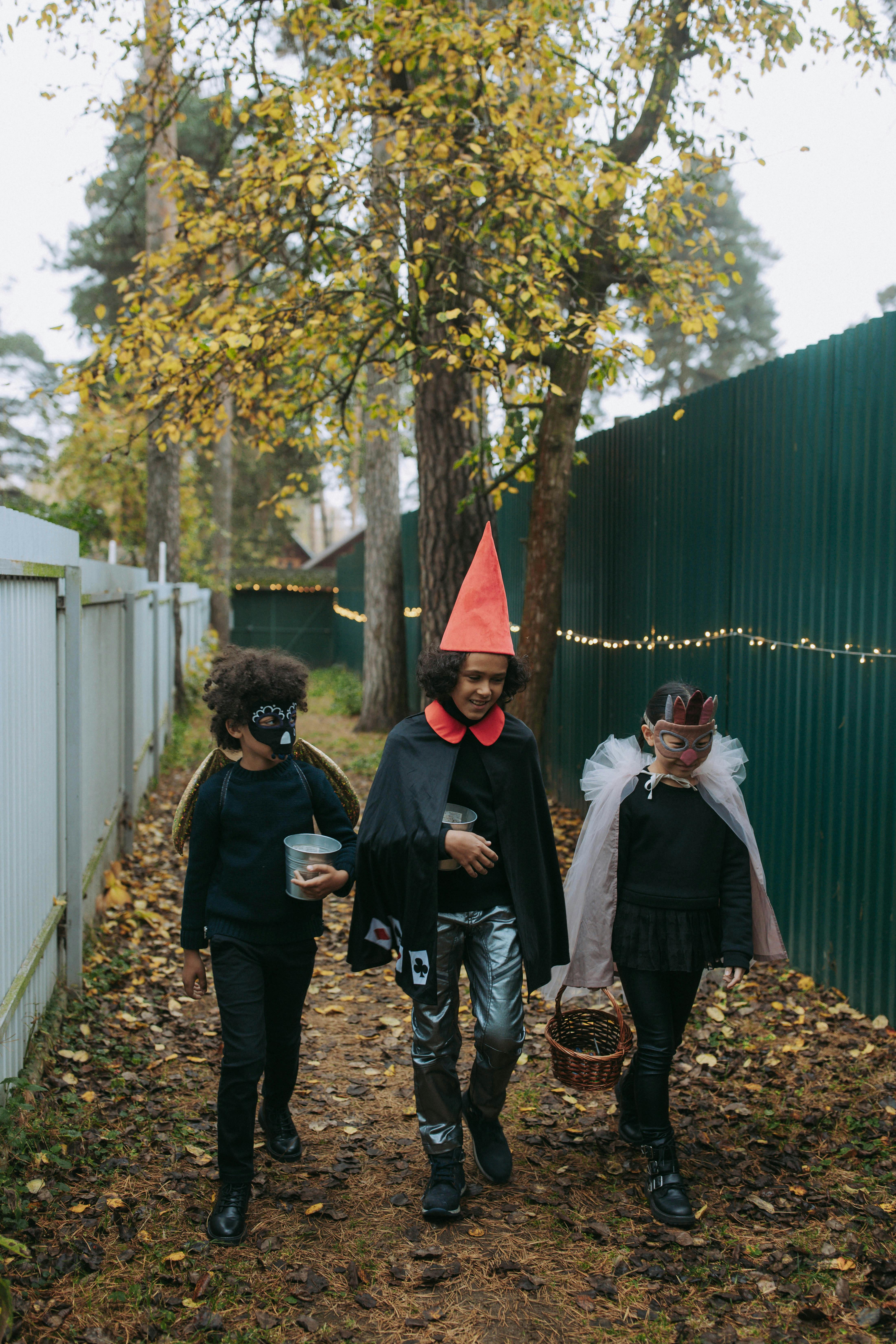 Children in halloween costumes